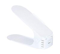 HENGMEI Lot de 10 Supports à Chaussures Réglables - Empiler et Économiser de l'Espace - Organiseur en Plastique Blanc