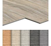 HENGMEI Lot de 18 revêtements de sol en PVC autocollants en grain de bois, imperméables, dalles découpables, pour chambre à coucher, cuisine, salon, 2,51 m², modèle D