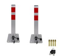 HENGMEI Lot de 2 poteaux de stationnement pliables avec 3 clés (type B)
