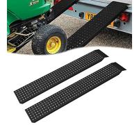 HENGMEI Lot de 2 rampes d'accès - Charge maximale : 400 kg - En acier galvanisé - Rampe de trottoir - Rampe de fauteuil roulant - Noir