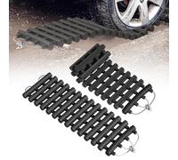 HENGMEI Lot de 2 tapis d'aide au démarrage de voiture - Tapis de traction en caoutchouc - Tapis de traction - Pour la neige, la glace, la boue - 60 cm