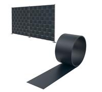 HENGMEI Lot de 30 bandes brise-vue en PVC rigide - 19 cm x 2,5 m - Opaques - Pour clôture de jardin ou balcon - Anthracite