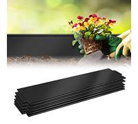 HENGMEI Lot de 30 bordures de pelouse flexibles en métal - 30 m - 100 x 15 cm - Noir