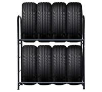 HENGMEI Lot de 4/8 supports muraux pour pneus de voiture - Charge maximale : 25 kg - Pour garage (étagère à pneus)