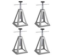 HENGMEI Lot de 4 chandelles d'essieu pour caravane - Charge maximale : 1000 kg par support - En aluminium
