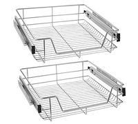 HENGMEI Lot de 4 tiroirs de cuisine télescopiques de 60 cm - Étagère extensible - Tiroirs de cuisine - Étagère de cuisine - Tiroir de chambre à coucher - Charge maximale : 20 kg