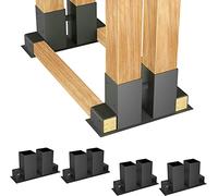 HENGMEI Lot de 8 aides à empiler pour bois de cheminée, porte-bûches de chauffage, étagère à bois de chauffage, étagère à bois de chauffage, extérieur et intérieur