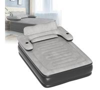 HENGMEI Matelas gonflable de camping auto-gonflant avec pompe électrique intégrée avec bagage à main (lit gonflable pour 2 personnes avec dossier, 195 x 145 x 42 cm)