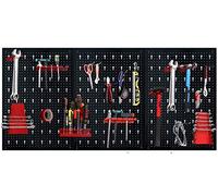 HENGMEI Panneau Perforé Panneaux avec 17tlg. Set de Crochets pour Outils Tableau Perforé