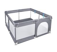 HENGMEI Parc pour bébé Barrière de Parc 127 x 127 cm Centre d'activités avec Base antidérapante, Aire de Jeux de sécurité en Maille Respirante (127 x 127 cm)