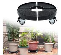 HENGMEI Porte Plante a roulettes Noir Ø39-52 cm réglable Support Plante plateau extérieur intérieur plante meubles charger 300 kg