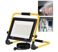 HENGMEI Projecteur LED Lampe de chantier 200W Led Extérieur portable IP66 Etanche avec support 3m câble(Blanc Froid)