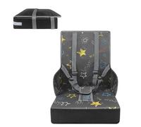 HENGMEI Rehausseur de chaise pour bébé, chaise haute, siège de table, coussin de chaise pour enfant, siège bébé, avec ceinture de sécurité réglable, gris