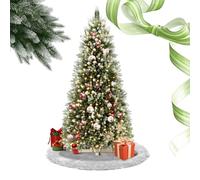 HENGMEI Sapin de Noël artificiel avec guirlandes lumineuses, 225 cm, 1403 PVC PE, pointes de branches, sapin décoratif de Noël avec support en bois (flocons de neige, avec éclairage)