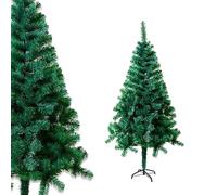 HENGMEI Sapin de Noël artificiel en PVC (diamètre env. 105 cm) avec support en métal Vert 180 cm