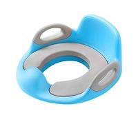 HENGMEI Siège de toilette pour enfant - En polyuréthane antidérapant - Avec poignée et protection anti-éclaboussures - Bleu