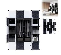 HENGMEI Système d'étagères de rangement, en plastique polypropylène, avec porte, étanche à l'eau et à la poussière, pour chambre à coucher, salle de bain (20 boîtes)