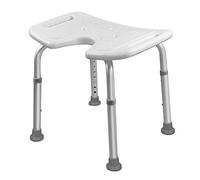 HENGMEI Tabouret de douche, en aluminium, réglable en hauteur, rectangle, pour personnes âgées, handicapées et enceintes (type D)