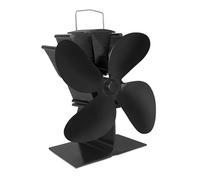 HENGMEI Ventilateur de cheminée avec 4 pales alimenté par la chaleur pour poêle à bois, cheminée