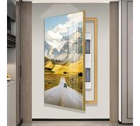 Hengqiyuan Coffret Électrique Compteurs Couverture Boîte De Distribution Compteur Flip Tableau Électrique Peinture Compteurs Masquer Peintures Décoration,E (Gold),50 * 70cm