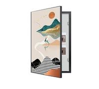 Hengqiyuan Couvercle de Panneau Électrique Décoratif - Hide Meter - Couvercle de Panneau Électrique Mural Disponibles - Idéal pour Votre Maison,F(Black),40×60cm