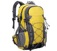 Hengqiyuan Sac à Dos étanche 40L Randonnée Hommes Femmes Voyage Sac à Dos Léger Trekking Sacs à Dos, Sac à Dos ExtéRieur pour Voyage, Camping, Escalade, Cyclisme,Jaune