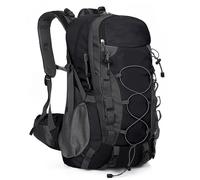Hengqiyuan Sac à Dos étanche 40L Randonnée Hommes Femmes Voyage Sac à Dos Léger Trekking Sacs à Dos, Sac à Dos ExtéRieur pour Voyage, Camping, Escalade, Cyclisme,Noir