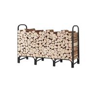 Hengqiyuan Support Bois Chauffage Robuste Support Rangement Bois Chauffage Support BûChes D'IntéRieur Panier BûChes MéTal D'ExtéRieur pour PoêLe Terrasse Jardin Patio Foyer ExtéRieur,120in*14in*48in