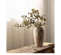 Hengqiyuan Vase Rustique Céramique Style 34Cm Haut Ferme Décoration D'intérieur Haute Poser Sol Vase Terre Cuite pour Salon, Table, Étagères, Cheminée, Cadeau De Thanksgiving De Noël