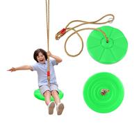 Hengrongshen Balancoire Exterieur, Balancoire Enfant avec Corde Escalade pour Enfant et Adulte, Siege Balancoire Charge Max 150kg, Balancoire de Disque pour Intérieure et Extérieure (Vert)