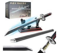 Hengrongshen Katana Demon-Slayer, 100cm Épée Tanjiro Kamado en Briques de Construction Style Ideas, Kit de 790 Pièces avec Support et Gaine, Cosplay Manga Cadeau Décoratif pour Adultes et Enfants