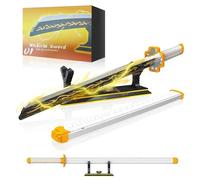 Hengrongshen Katana Demon-Slayer, 99cm Épée Zenitsu en Briques de Construction Style Ideas, Kit de 956 Pièces avec Support et Gaine, Cosplay Manga Cadeau Décoratif pour Adultes et Enfants