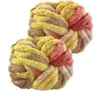 Hengrongshen Pelote Laine Grosse Maille, 2 Pieces 500g Pamplemousse Grosse Laine à Tricoter à la Main Peut Etre Utilisé pour Tricoter des Coussins Couvertures Echarpes et Chapeaux