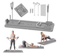 Hengrongshen Pilates Reformer, 2025 Neue Klappbares Planche Pilate Maison mit Timer, Mini Reformer Pilates Machine für Zuhause zum Ganzkörpertraining Taille Beine Arme und Rücken (Gris)