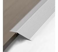 Hengrongshen Rampe de Seuil, 0.9m x 100mm Aluminium Barre de Seuil Adhesive pour Dénivelé de 10 à 35 mm, Seuil de Porte Adapté Aux Seuils de Porte et Sols Stratifiés（Argenté Mat）