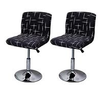 Hengshitong Housse de Tabouret de Bar Extensible, 2PCS Housse de Chaise Haute Imprimée pour Bar Couvre de Chaise de Salle à Manger Haute, Protecteur de Siège de Chaise de Salle à Manger #11