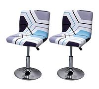 Hengshitong Housse de Tabouret de Bar Extensible, 2PCS Housse de Chaise Haute Imprimée pour Bar Couvre de Chaise de Salle à Manger Haute, Protecteur de Siège de Chaise de Salle à Manger #20