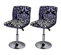 Hengshitong Housse de Tabouret de Bar Extensible, 2PCS Housse de Chaise Haute Imprimée pour Bar Couvre de Chaise de Salle à Manger Haute, Protecteur de Siège de Chaise de Salle à Manger #13