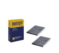 HENGST FILTER Filtre d'habitacle E2919LC-2 Charbon actif 263x183x30 mm