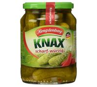 Hengstenberg Knax cornichons épicés en bocal végétalien 670g