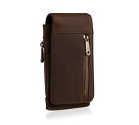 hengwin Étui à Clip Ceinture pour Téléphone, Porte-Monnaie en Cuir Véritable pour Homme, Étui pour Samsung S25 S24 S23 S22 S21 Ultra, S10 S9 Plus, Holster de Voyage Smartphone avec Pochette Argent