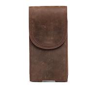 Hengwin Etui Ceinture Telephone pour Samsung Galaxy S25 S24 S23 S22 S21 Ultra 5G, Pochette Smartphone, Ceinture Portefeuille Homme, pour iPhone 17 16 15 14 13 12 Pro Max, 16 15 14 Plus (Marron)