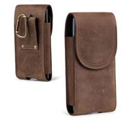 Hengwin Étui de téléphone en cuir véritable avec clip ceinture compatible avec Samsung Galaxy S25 Edge S24 FE S23 Ultra A56 A16 iPhone 16 Pro Max 15 Plus, étui ceinture pochette de taille