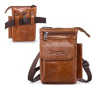 Hengwin étui de Téléphone Portable pour Homme, étui de Ceinture de Travail, Sac à Bandoulière pour Smartphone, Petit Sac à Main de Voyage, Porte Monnaie, Porte Cartes, Pochettes Multiples