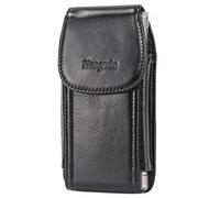 Hengwin Étui magnétique en cuir véritable pour iPhone 13 Pro Max 12 Pro Max avec clip ceinture pour iPhone 11 Pro Max XS Max 8 Plus 7 Plus 6 Plus Noir