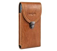 Hengwin étui pour Téléphone Portable, Clip Ceinture pour Smartphone, étui pour iPhone 17 Pro Max, 16 Plus, 16 15 14 13 12 11 Pro Max, Pochette pour Cartes, Sac à Main en Cuir Véritable pour Homme