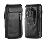 Hengwin Etui pour Téléphone Portable, Porte Cartes pour Téléphone Portable, étuis pour Samsung S25 S24 S23 S22 S21 S20 Ultra, S10 S9 S8 Plus, Petit Porte Monnaie en Cuir Véritable, Sac à Main