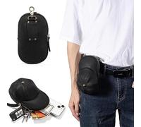 Hengwin Porte Cartes à Clip pour Smartphone, étui en Cuir Véritable pour Petit Téléphone Portable pour iPhone 16 15 14 13 12 11 Pro Max/Plus, Samsung S25 S24 S23 S22 S21 S20 Ultra