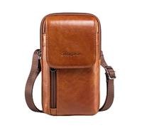 Hengwin Sac bandoulière en Cuir véritable pour Homme/Femme, Petit Sac Messager, Porte-Monnaie, étui à bandoulière, Pochette pour téléphone Portable et Passeport