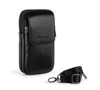 Hengwin Sacoche Bandoulière, Etui Ceinture Telephone, Pochette Smartphone, Sac Holster Homme, Attaché Telephone Portable, Sac Tactique Ceinture (Noir)